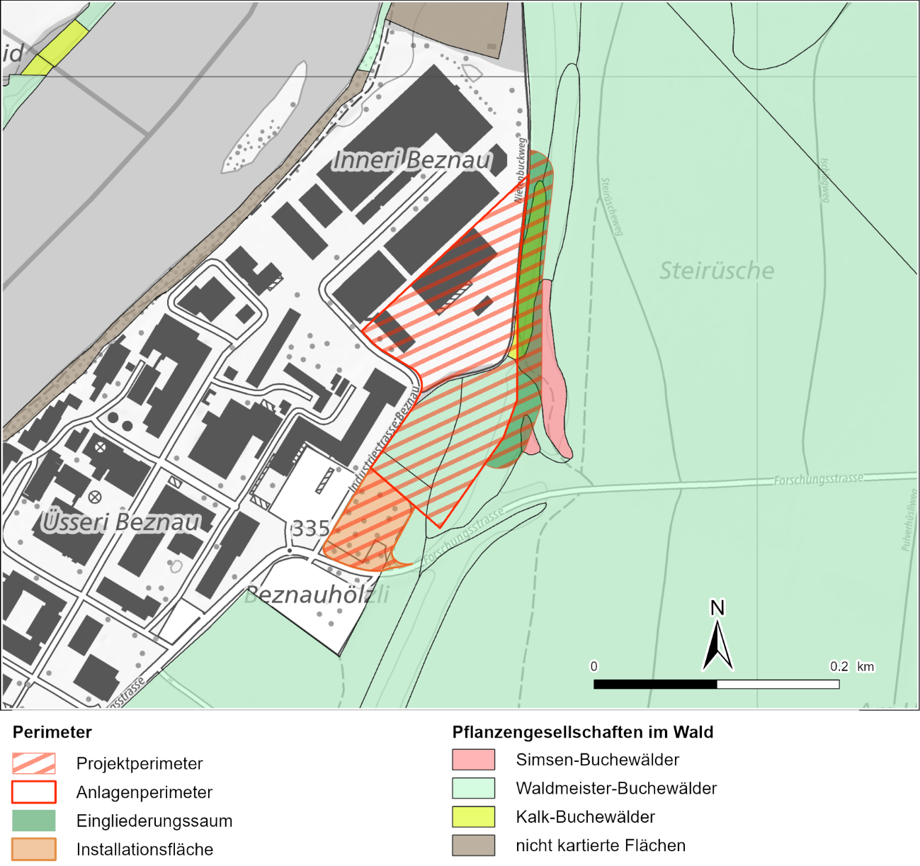 	Pflanzensoziologische Kartierung der Waldflächen in verdichteter Form (AGIS 2024)