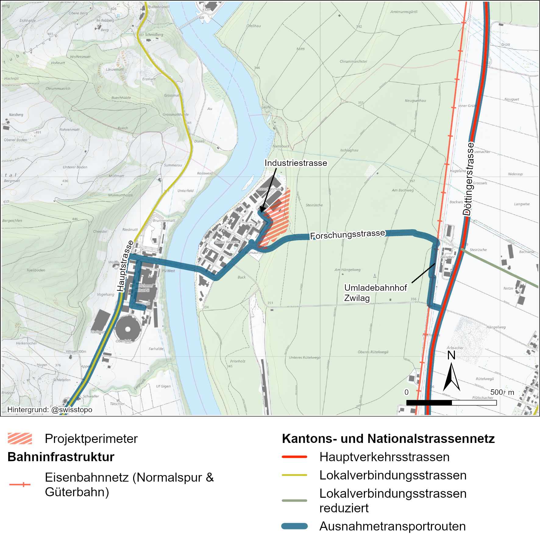 Verkehrserschliessung BEVA (Ist-Zustand)